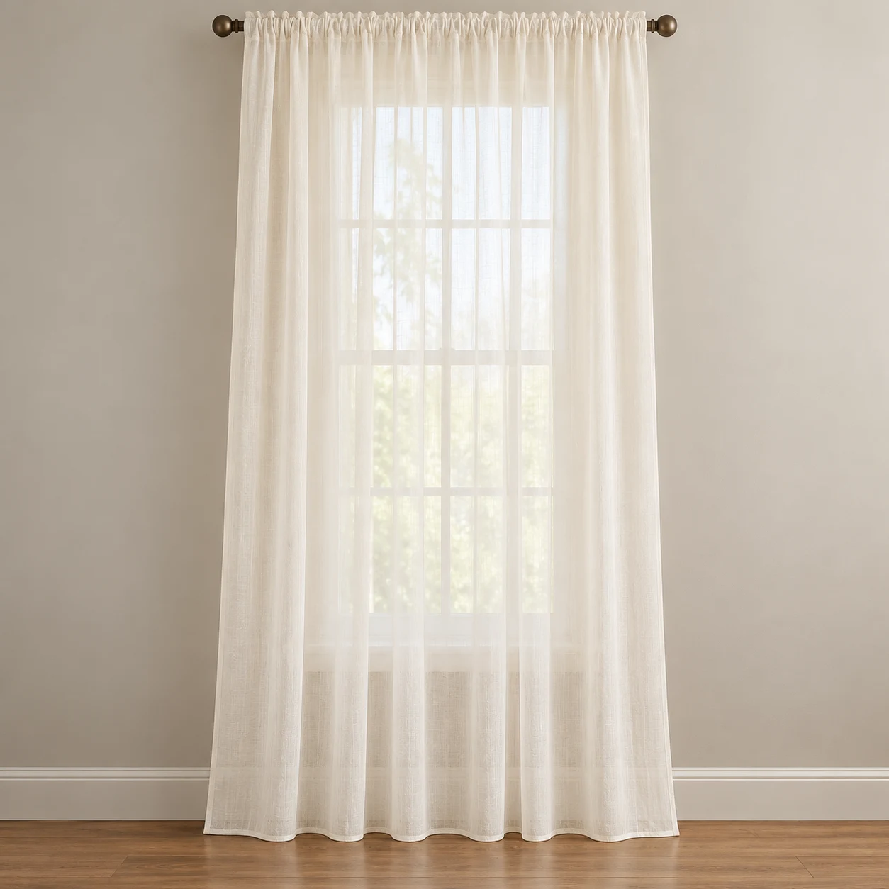 Ivory voile panel